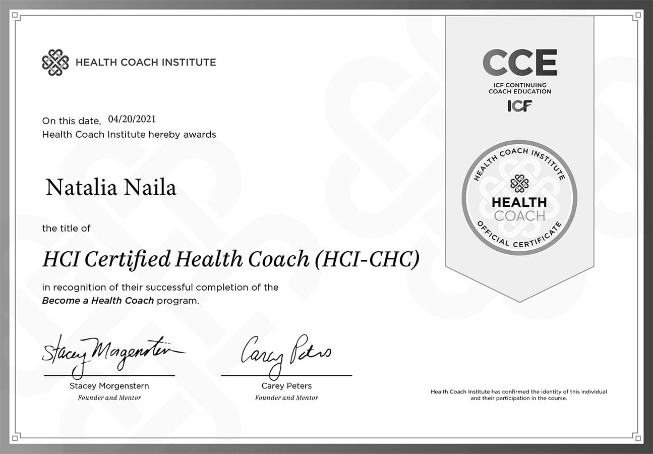 BHC Certificate Natalia Naila